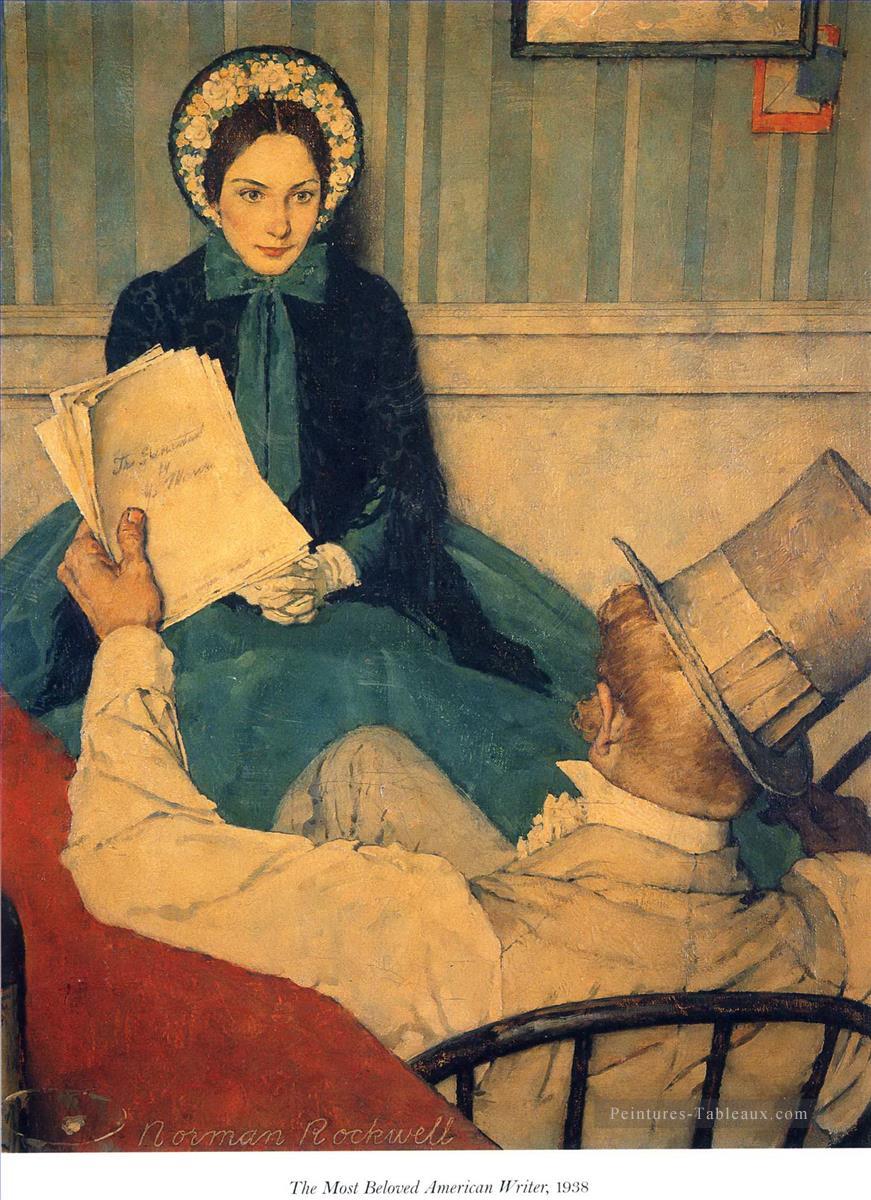 the most beloved american writer 1938 Norman Rockwell Oil Paintings